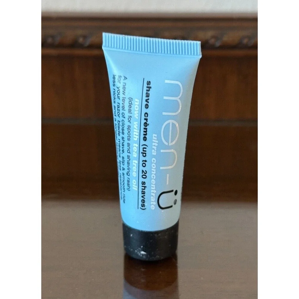 men-u Shave Cream 15ml | Shaving Cream |‎ Tea Tree Oil ideal for Spots and Rash